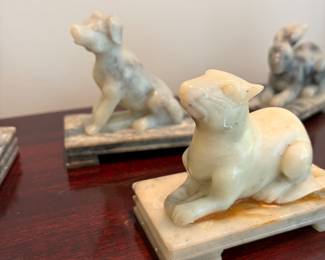 CHINESE ZODIAC CARVED SOAPSTONES 
