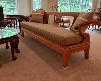 CHINESE HARDWOOD HORSESHOE SOFA 