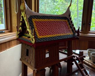 WOOD CARVED THAI SPIRIT HOUSE 