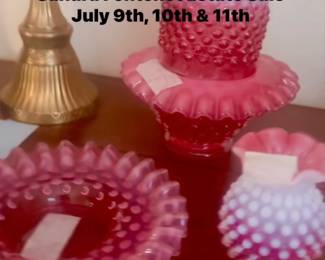 Fenton Hobnail Fairy Lamp