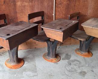Old School desks from a Saginaw School