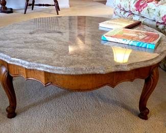 Vintage Marble top coffee table made by Imperial of Grand Rapids