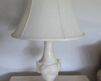 Vintage Alabaster Lamps (Hand Carved) 1 of a pair