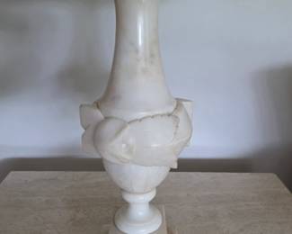 Vintage Alabaster Lamps (Hand Carved) 1 of a pair