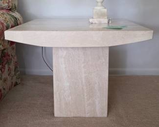 1960's Italian Travertine End table ( 1 of 2)