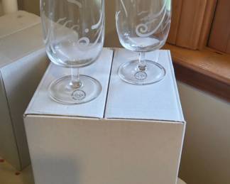 Lenox Spyro Pattern Iced tea glasses 2 sets of 4