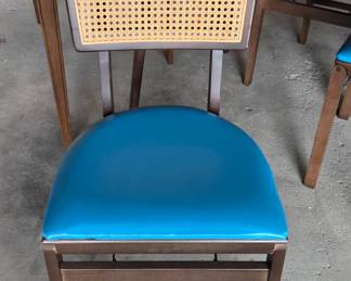 Vintage MCM Stakmore Folding Card table & matching chairs