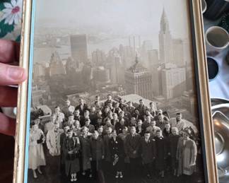 Vintage Photo of Saginaw High school students on top of Rockefeller Center 1956