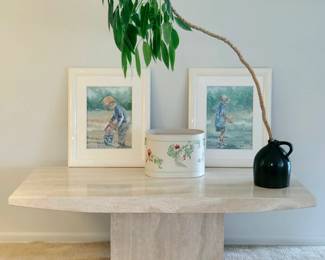1960's Italian Travertine Coffee table
