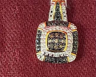 Sterling Pendant w/Diamonds