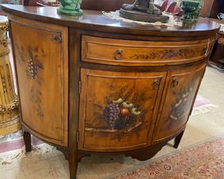 Hand Painted Demilune Chest