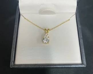 Sterling Necklace w/Clear Stones