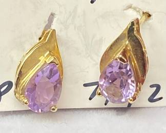 10 KT Amethyst Earrings