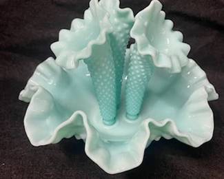 Fenton Turquoise Epergne