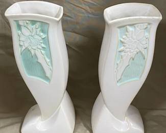 Pr. Roseville Silhouette Vases-8"