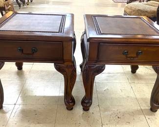 Pair End Tables w/World Map