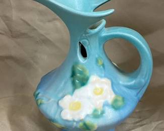 Roseville White Rose Ewer