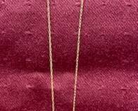 14 KT Chain w/14 KT Cross Amethyst & Diamond- 1.7 Grams