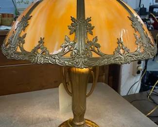 Carmel Slag Glass Lamp