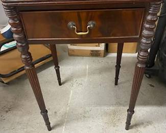 One Drawer Mahogany Table - Charak Furniture Co. -SOLD