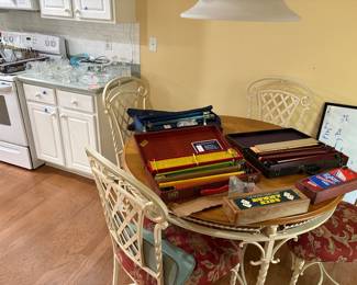 2x 40s (50s?) bakelite Mah Jongg sets.  One newer one, and 2x Rummikub games