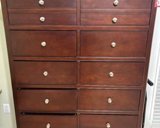 Part of 5 piece bedroom set (Armoire, low chest, dresser and 2x nightstands) Hardwood, dovetail joints