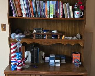 Desk with bookcase.  