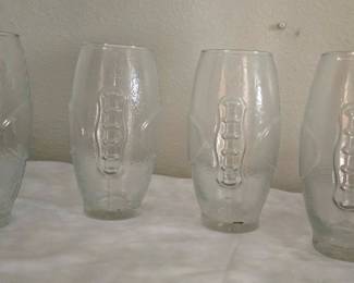 Football glasses to drink out of during a football game.