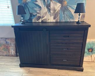 Matching Dining Room Buffet, Barn Door Closure on Left Side