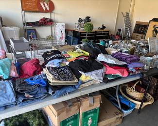 Table Full of Ladies Casual Clothing, all the Same Size, XL, $4.00 Piece