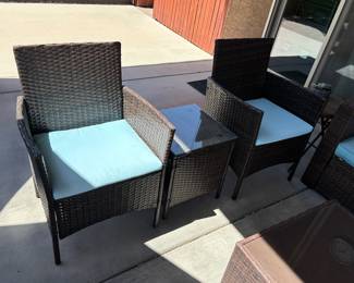 2-Chairs & End Table