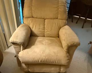 LaZBoy Beige Microfiber Manual Recliner