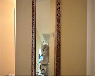 Ornate Rectangular Scrollwork Wall Mirror  Syroco Style