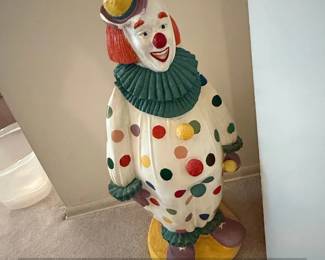 Vintage Flambro Circus World Museum Grotesque Clown Statue