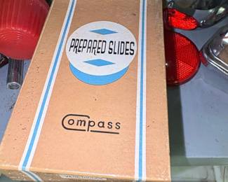 Vintage Compass Vegetables Prepared Microscope Slides Set