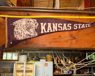 vintage kansas state pennant