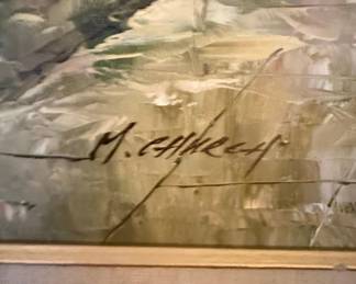 Vintage Parisian Street Scene Oil Painting by Henri Rogers second image