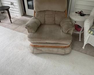 LaZBoy Rocking Recliner with Wood Base