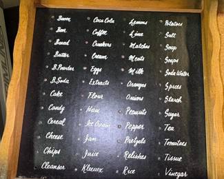 Vintage Wooden Market Minder Shopping Reminder Board with Cork Memo Board second image