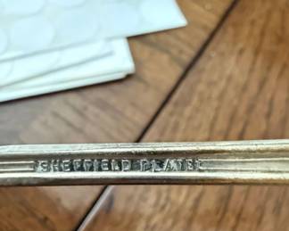 Vintage Sheffield Plated Cocktail Forks second image