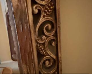 Ornate Rectangular Scrollwork Wall Mirror  Syroco Style second image