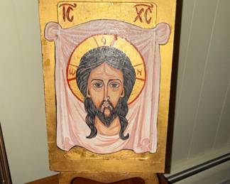 Holy Mandylion Icon of Jesus Christ, Hand Painted