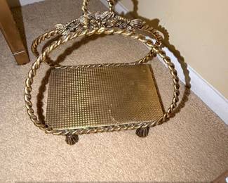 Vintage GoldTone Rope and Tassel Napkin Holder