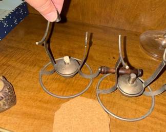 Vintage Metal Fondue Burner Stands second image
