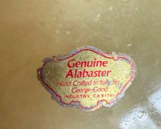 George Good Italian Alabaster Floral Trinket Box third image