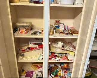 Vintage Office Supply Collection Staples, Fasteners, Tacks, Crayons  Stamps