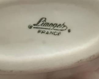 Limoges France Floral Leaf Shaped Trinket Dish second image