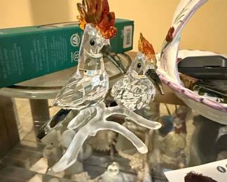 Swarovski Crystal Cockatoos Pair