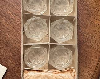 Vintage J.B.N.Y. Bavaria Porcelain Floral Plates and Glass Salt Cellars