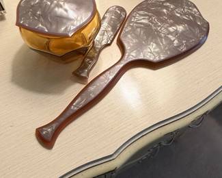 Vintage Celluloid Vanity Set  Piece
